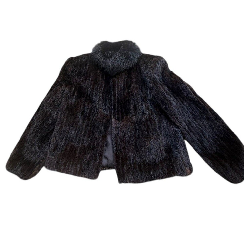 Vtg Women’s Mink Corded Chesnut Brown Jacket Aprés-Ski Style Winter Coat jacket